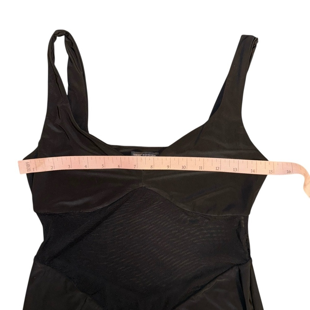 Naked Wardrobe Black HOURGLASS MESH CONTRAST DRESS Size Large - Picture 9 of 11